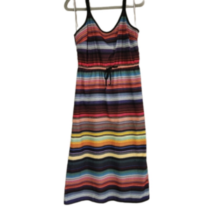 Athleta Havana Striped Midi Sun Dress with pockets size Medium